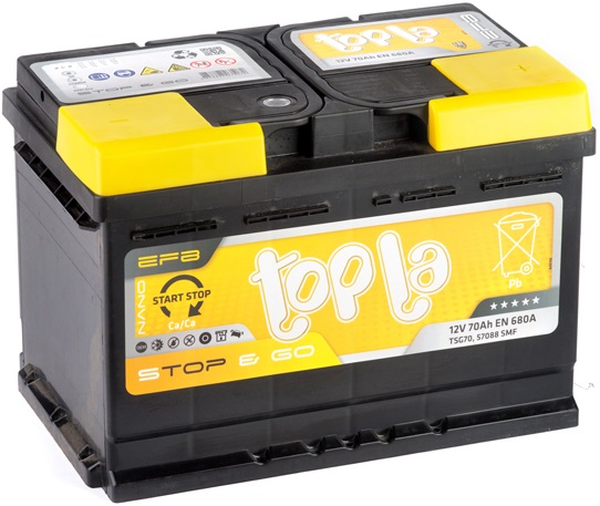 Аккумулятор TOPLA EFB Stop&Go 6СТ-70.0