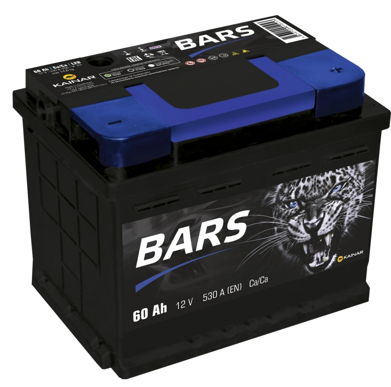 Аккумулятор BARS 6СТ-60.0 низкий