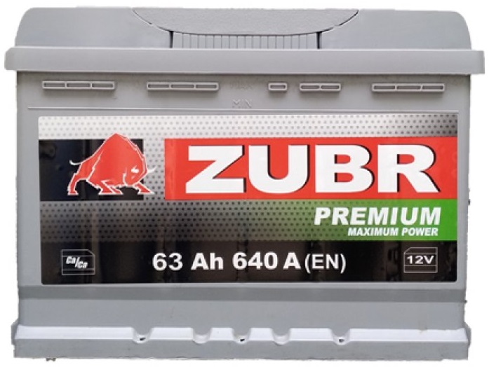 Аккумулятор ZUBR Premium 6СТ-63.1