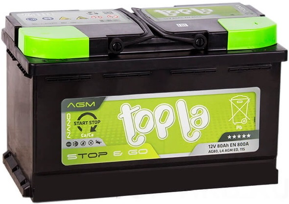 Аккумулятор TOPLA AGM Stop&Go 6СТ-80.0