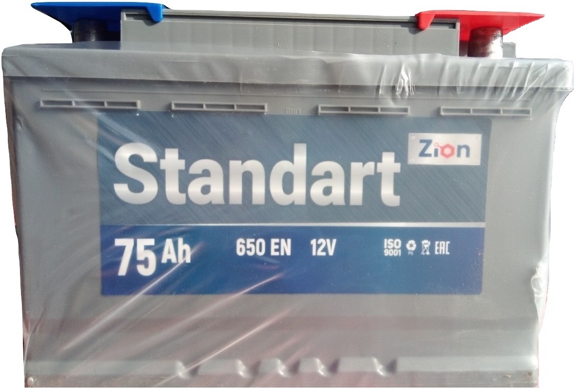 Аккумулятор ZION Standart 6СТ-75.0 низкий