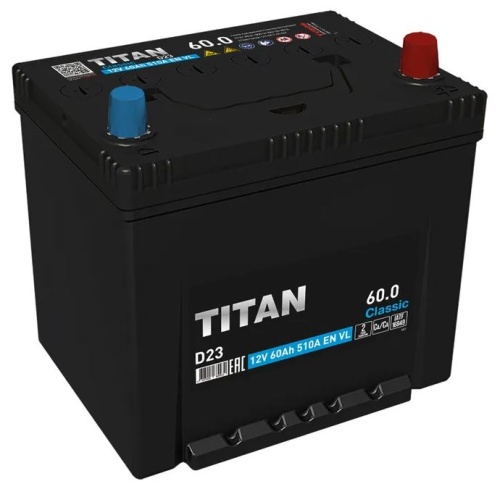 Аккумулятор TITAN Classic 6СТ-60.0 Asia D23
