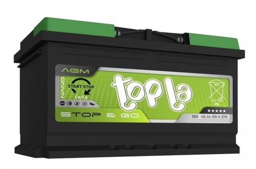 Аккумулятор TOPLA AGM Stop&Go 6СТ-105.0
